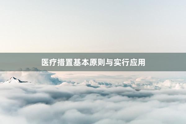 医疗措置基本原则与实行应用